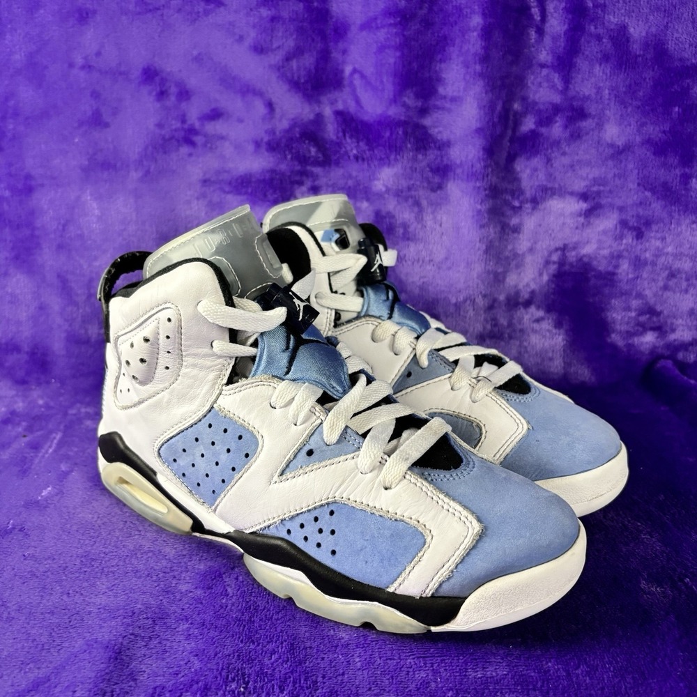 🔥 Air Jordan 6 Retro UNC Home / University Blue Size 4.5y / 6w